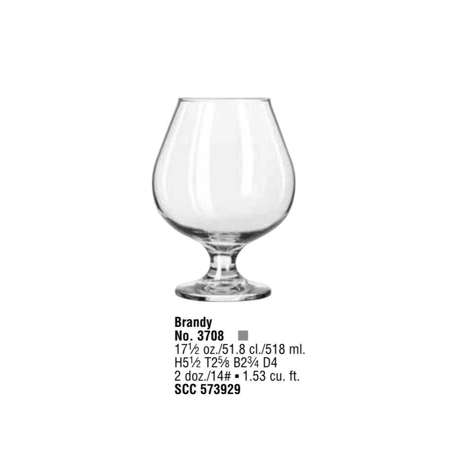 EMBASSY® BRANDY SNIFTERS 3708 17½ oz 2 dz